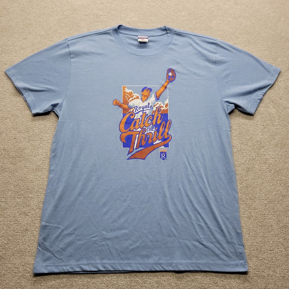 Kansas City Royals Orlando Hustle Catch The Thrill T-Shirt Men’s XL Blue MLB